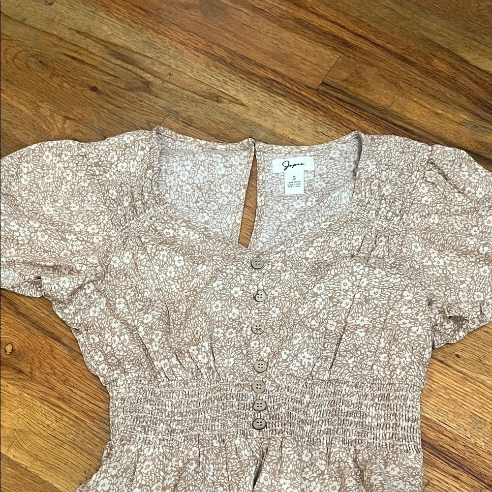 Japre Light Brown Floral jumpsuit